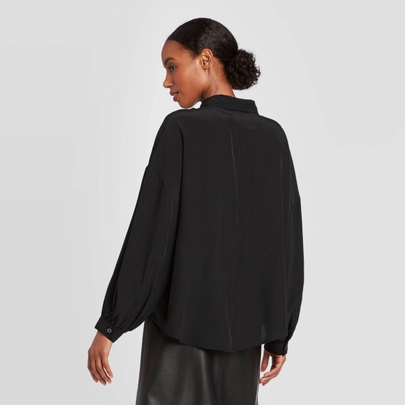 Free Generation Los Angeles Black Chiffon Blouse - Picture 2 of 8